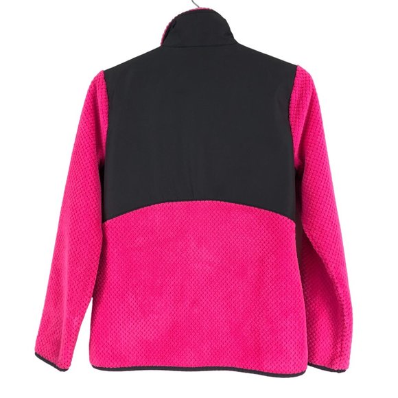 FILA Sport Women's Size Small Cloud Peak Pink Grey Textured Fleece Jacket Coat - Picture 2 of 11